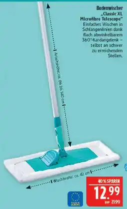 Marktkauf Leifheit bodenwischer classic xl microfibre telescope Angebot