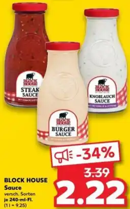 Kaufland BLOCK HOUSE Sauce Angebot