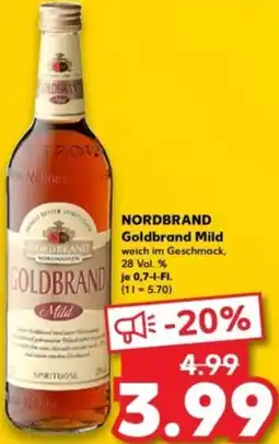 Kaufland NORDBRAND Goldbrand Mild Angebot