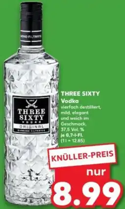 Kaufland THREE SIXTY Vodka Angebot