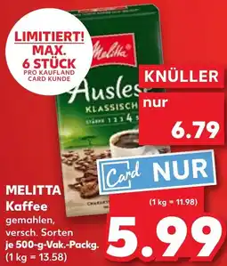 Kaufland MELITTA Kaffee Angebot