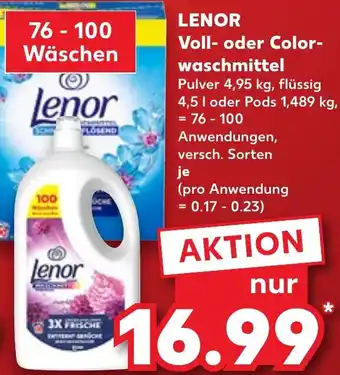 Kaufland LENOR Voll- oder Color- waschmittel Angebot