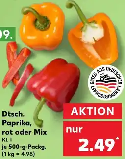 Kaufland Dtsch. Paprika, rot oder Mix Angebot