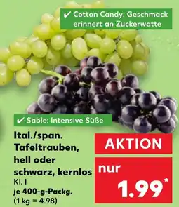 Kaufland Ital./span. Tafeltrauben, hell oder schwarz, kernlos Angebot