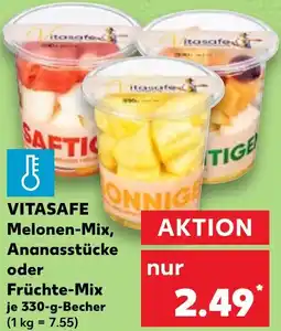 Kaufland VITASAFE Melonen-Mix, Ananasstücke oder Früchte-Mix Angebot
