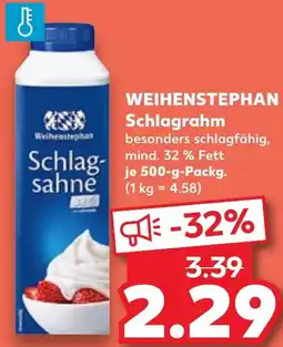 Kaufland WEIHENSTEPHAN Schlagrahm Angebot