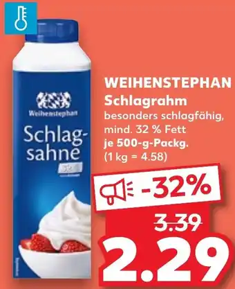 Kaufland WEIHENSTEPHAN Schlagrahm Angebot