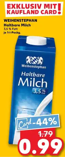 Kaufland WEIHENSTEPHAN Haltbare Milch Angebot