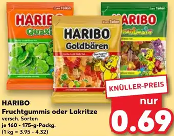 Kaufland HARIBO Fruchtgummis oder Lakritze Angebot