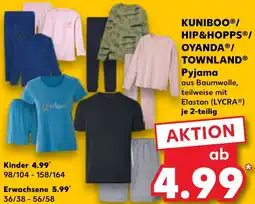 Kaufland KUNIBOO/HIP&HOPPS/OYANDA/TOWNLAND Pyjama Angebot