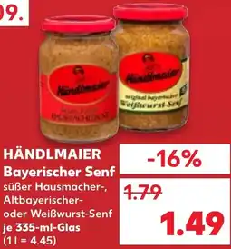 Kaufland HÄNDLMAIER Bayerischer Senf Angebot