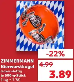 Kaufland ZIMMERMANN Bierwurstkugel Angebot