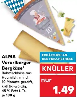 Kaufland ALMA Vorarlberger Bergkäse Angebot