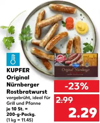 Kaufland KUPFER Original Nürnberger Rostbratwurst Angebot