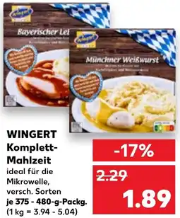 Kaufland WINGERT Komplett- Mahlzeit Angebot