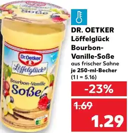 Kaufland DR. OETKER Löffelglück Bourbon- Vanille-Soße Angebot