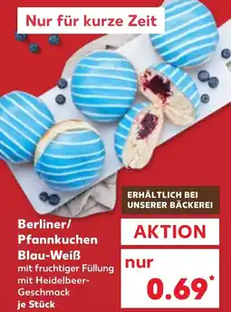Kaufland Berliner/Pfannkuchen Blau-Weiß Angebot