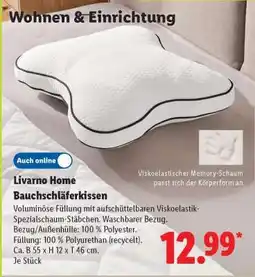 Lidl Livarno Home Bauchschläferkissen Angebot