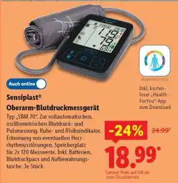 Lidl Sensiplast Oberarm-Blutdruckmessgerät Angebot