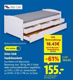 Lidl Inter Link Funktionsbett Angebot