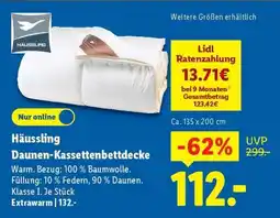 Lidl HÄUSSLING Daunen-Kassettenbettdecke Angebot