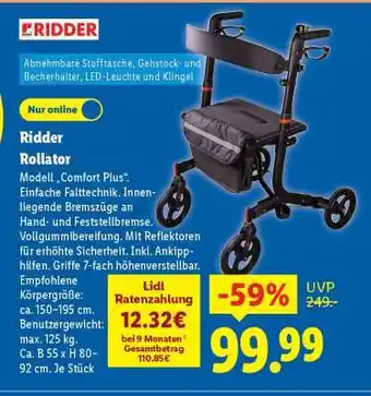 Lidl RIDDER Rollator Angebot