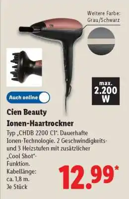 Lidl Cien Beauty Ionen-Haartrockner Angebot