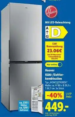 Lidl HOOVER Kühl-Gefrierkombination Angebot
