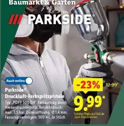 Lidl Parkside Druckluft-Farbspritzpistole Angebot