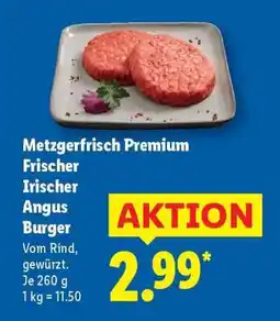Lidl Metzgerfrisch Premium Frischer Irischer Angus Burger Angebot