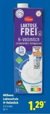 Lidl Milbona Laktosefreie H-Vollmilch Angebot