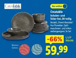 Lidl Creatable Schalen- und Teller-Set, 20-teilig Angebot
