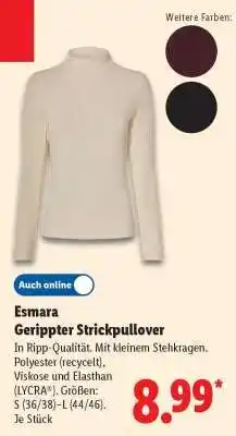 Lidl Esmara Gerippter Strickpullover Angebot