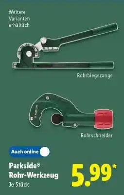 Lidl Parkside Rohr-Werkzeug Angebot
