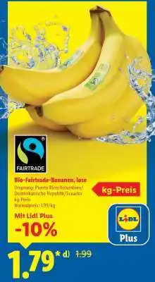 Lidl Bio-Fairtrade-Bananen, lose Angebot
