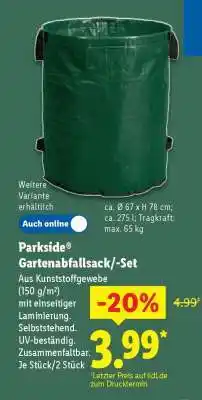 Lidl PARKSIDE Gartenabfallsack-Set Angebot