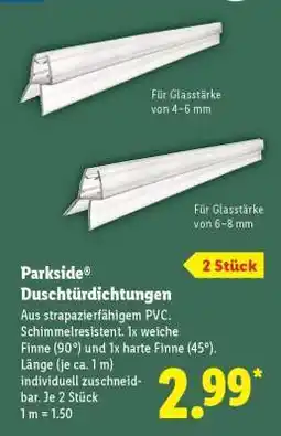 Lidl Parkside Duschtürdichtungen Angebot
