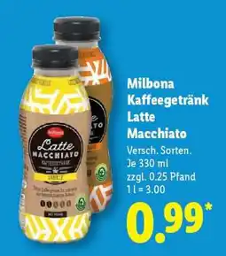 Lidl Milbona Kaffeegetränk Latte Macchiato Angebot