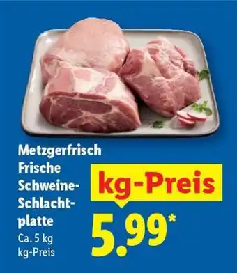 Lidl Metzgerfrisch Frische Schweine-Schlachtplatte Angebot