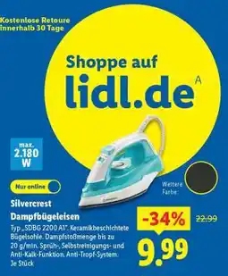 Lidl SILVERCREST Dampfbügeleisen Angebot
