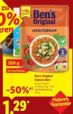 Lidl Ben’s Original Express Reis Angebot