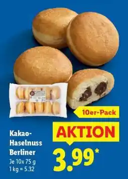 Lidl Kakao-Haselnuss Berliner Angebot