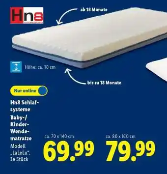 Lidl Hn8 Schlafsysteme Baby-/Kinder-Wendematratze Modell „LaLeLu“. Je Stück Angebot