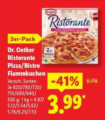 Lidl Dr. Oetker Ristorante Pizza Bistro Flammkuchen Angebot