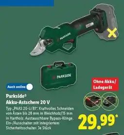 Lidl PARKSIDE Akku-Astschere 20 V Angebot