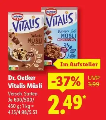 Lidl DR. OETKER Vitalis-Müsli Angebot