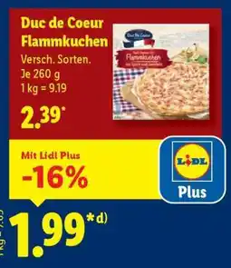 Lidl Duc de Coeur Flammkuchen Angebot