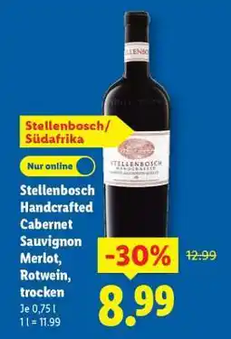 Lidl Stellenbosch Handcrafted Cabernet Sauvignon Merlot, Rotwein, trocken Angebot