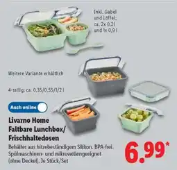 Lidl Livarno Home Faltbare Lunchbox/Frischhaltedosen Angebot