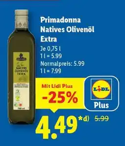Lidl Primadonna Natives Olivenöl Extra Angebot
